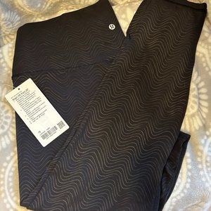 NWT Lululemon Align High-Rise Pant 28" - size 18 - Aqueous Emboss Black